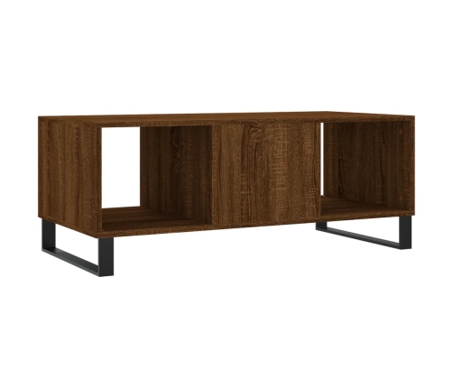 Mesa de centro madera contrachapada roble marrón 102x50x40 cm