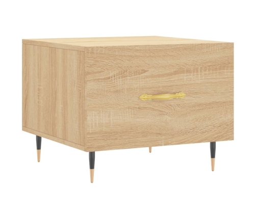 Mesa de centro madera contrachapada roble Sonoma 50x50x40 cm