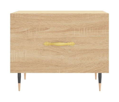 Mesa de centro madera contrachapada roble Sonoma 50x50x40 cm