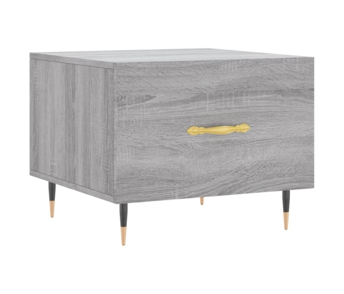 Mesa de centro madera contrachapada gris Sonoma 50x50x40 cm