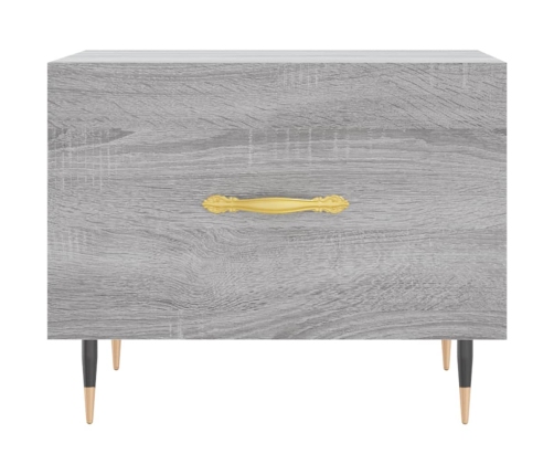 Mesa de centro madera contrachapada gris Sonoma 50x50x40 cm