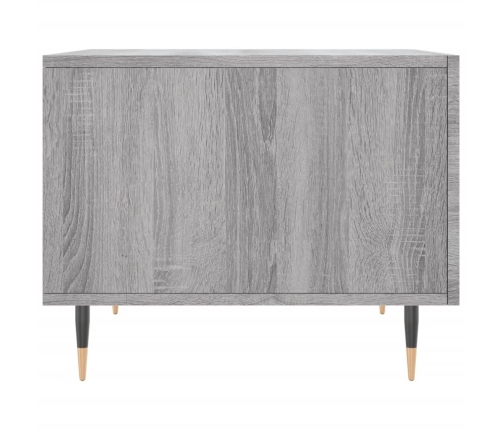 Mesa de centro madera contrachapada gris Sonoma 50x50x40 cm