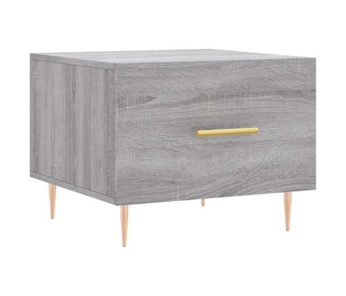 Mesa de centro madera contrachapada gris Sonoma 50x50x40 cm