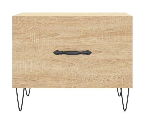 Mesa de centro madera contrachapada roble Sonoma 50x50x40 cm