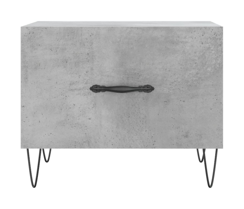 Mesa de centro madera de ingeniería gris hormigón 50x50x40 cm