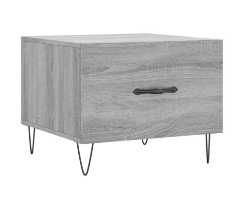 Mesa de centro madera contrachapada gris Sonoma 50x50x40 cm