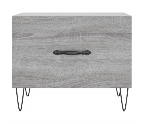 Mesa de centro madera contrachapada gris Sonoma 50x50x40 cm