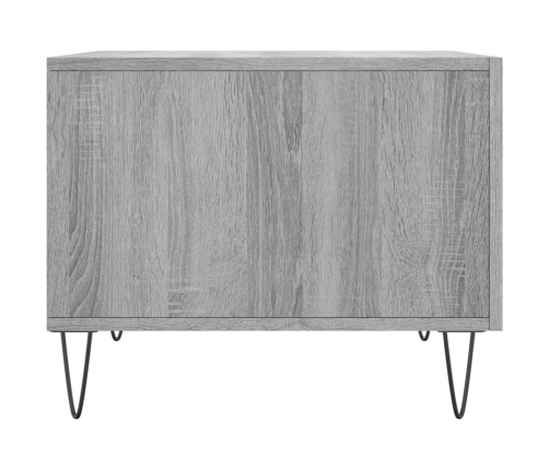 Mesa de centro madera contrachapada gris Sonoma 50x50x40 cm