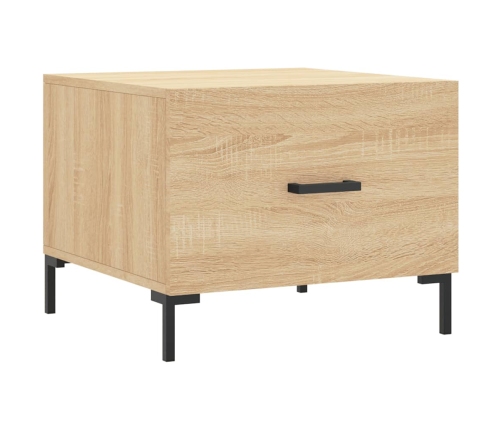 Mesa de centro madera contrachapada roble Sonoma 50x50x40 cm