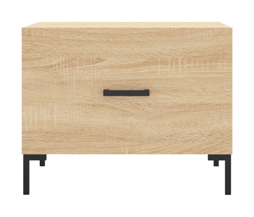 Mesa de centro madera contrachapada roble Sonoma 50x50x40 cm