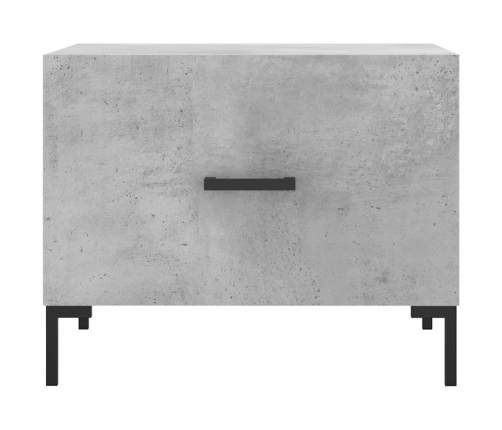 Mesa de centro madera de ingeniería gris hormigón 50x50x40 cm