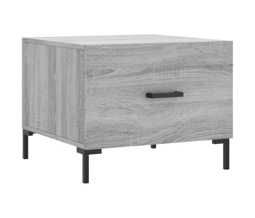 Mesa de centro madera contrachapada gris Sonoma 50x50x40 cm