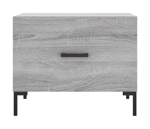 Mesa de centro madera contrachapada gris Sonoma 50x50x40 cm