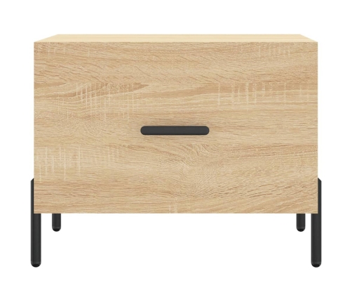 vidaXL Mesa de centro madera contrachapada roble Sonoma 50x50x40 cm