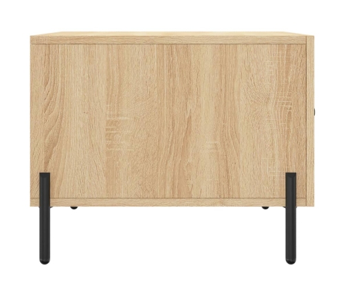 vidaXL Mesa de centro madera contrachapada roble Sonoma 50x50x40 cm