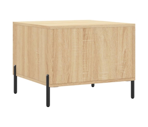 vidaXL Mesa de centro madera contrachapada roble Sonoma 50x50x40 cm