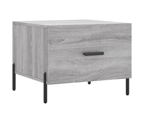 Mesa de centro madera contrachapada gris Sonoma 50x50x40 cm