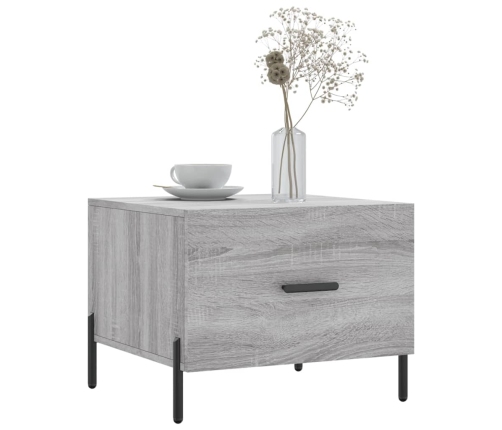 Mesa de centro madera contrachapada gris Sonoma 50x50x40 cm