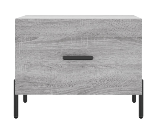 Mesa de centro madera contrachapada gris Sonoma 50x50x40 cm