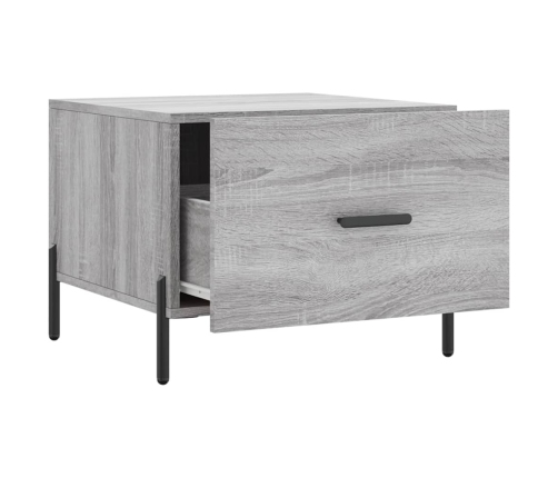 Mesa de centro madera contrachapada gris Sonoma 50x50x40 cm