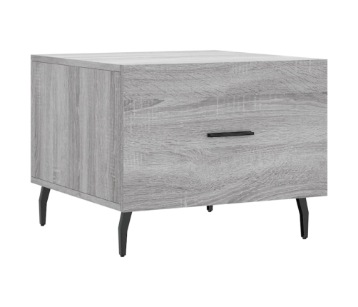 Mesa de centro madera contrachapada gris Sonoma 50x50x40 cm