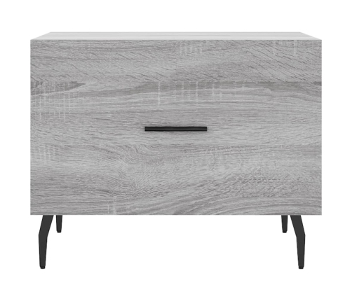 Mesa de centro madera contrachapada gris Sonoma 50x50x40 cm