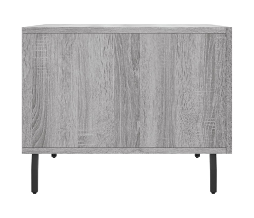 Mesa de centro madera contrachapada gris Sonoma 50x50x40 cm