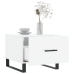 Mesa de centro madera de ingeniería brillo blanco 50x50x40 cm