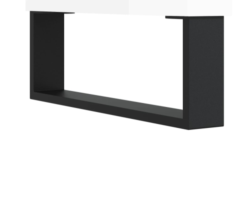 Mesa de centro 2 uds madera ingeniería blanco brillo 50x50x40cm