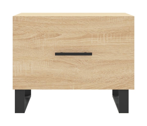 Mesa de centro madera contrachapada roble Sonoma 50x50x40 cm