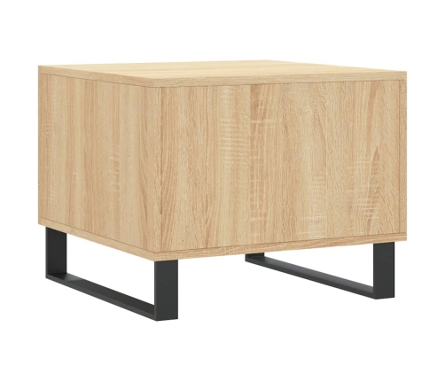 Mesa de centro madera contrachapada roble Sonoma 50x50x40 cm