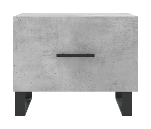 Mesa de centro madera de ingeniería gris hormigón 50x50x40 cm