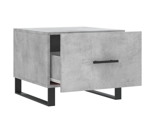 Mesa de centro 2 uds madera ingeniería gris hormigón 50x50x40cm