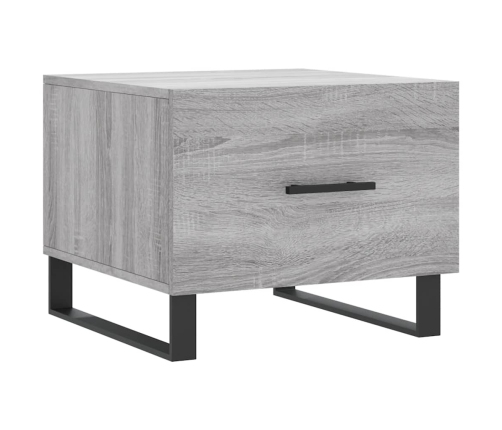 Mesa de centro madera contrachapada gris Sonoma 50x50x40 cm