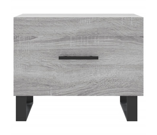 Mesa de centro madera contrachapada gris Sonoma 50x50x40 cm