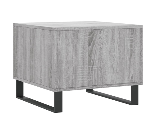 Mesa de centro madera contrachapada gris Sonoma 50x50x40 cm