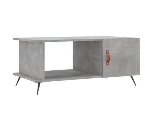 Mesa de centro madera contrachapada gris hormigón 90x50x40 cm