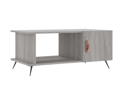 Mesa de centro madera contrachapada gris Sonoma 90x50x40 cm