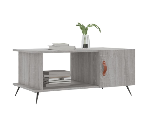 Mesa de centro madera contrachapada gris Sonoma 90x50x40 cm