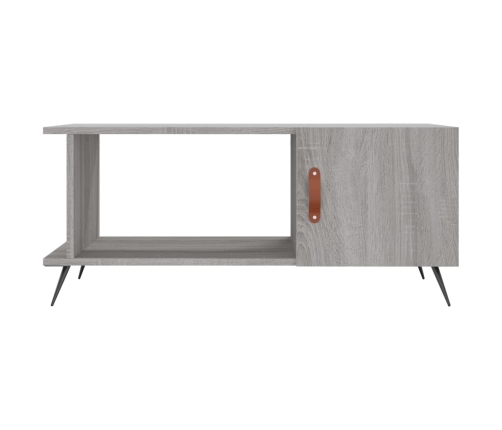 Mesa de centro madera contrachapada gris Sonoma 90x50x40 cm