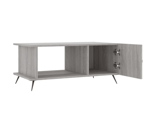 Mesa de centro madera contrachapada gris Sonoma 90x50x40 cm