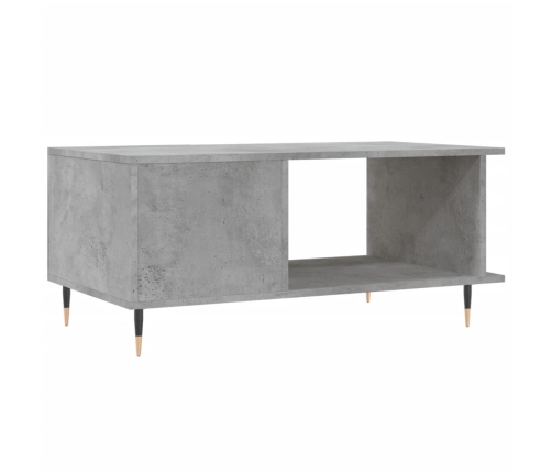 Mesa de centro madera contrachapada gris hormigón 90x50x40 cm