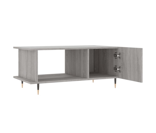 Mesa de centro madera contrachapada gris Sonoma 90x50x40 cm