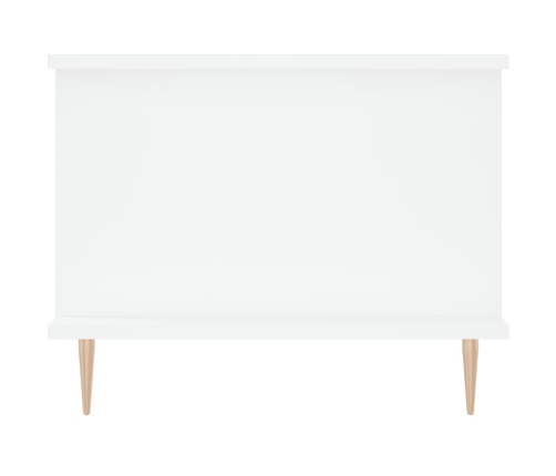 Mesa de centro madera contrachapada blanco 90x50x40 cm