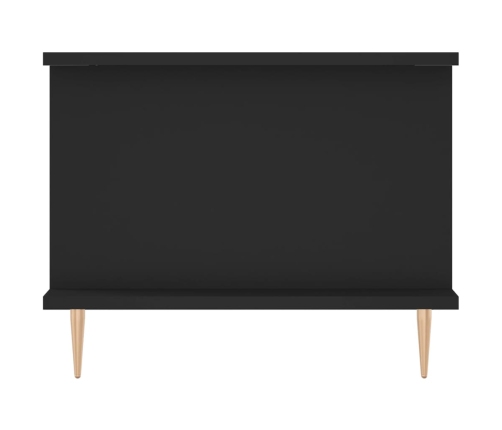 Mesa de centro madera contrachapada negro 90x50x40 cm