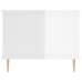 Mesa de centro madera contrachapada blanco brillo 90x50x40 cm