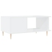 Mesa de centro madera contrachapada blanco brillo 90x50x40 cm