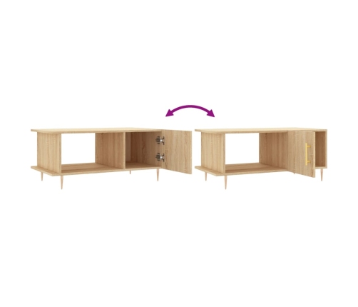 Mesa de centro madera contrachapada roble Sonoma 90x50x40 cm