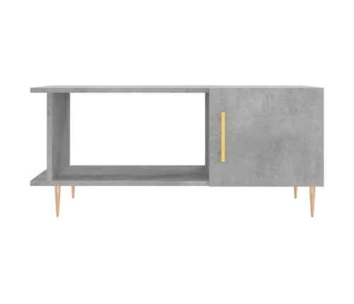 Mesa de centro madera contrachapada gris hormigón 90x50x40 cm