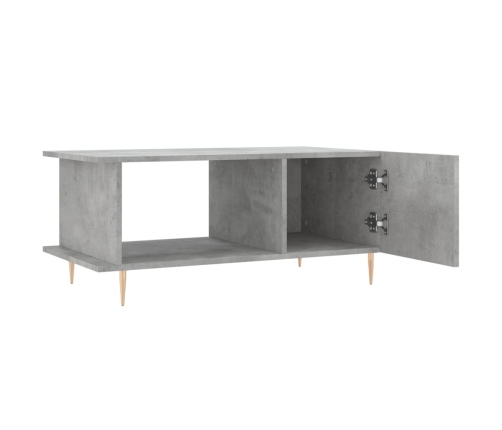 Mesa de centro madera contrachapada gris hormigón 90x50x40 cm